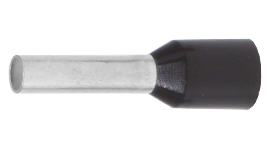 Наконечник-гильза НШВИ 1.5-12, черный (100 шт) (IF1.5-12BK) Наконечник-гильза с изолированным фланцем