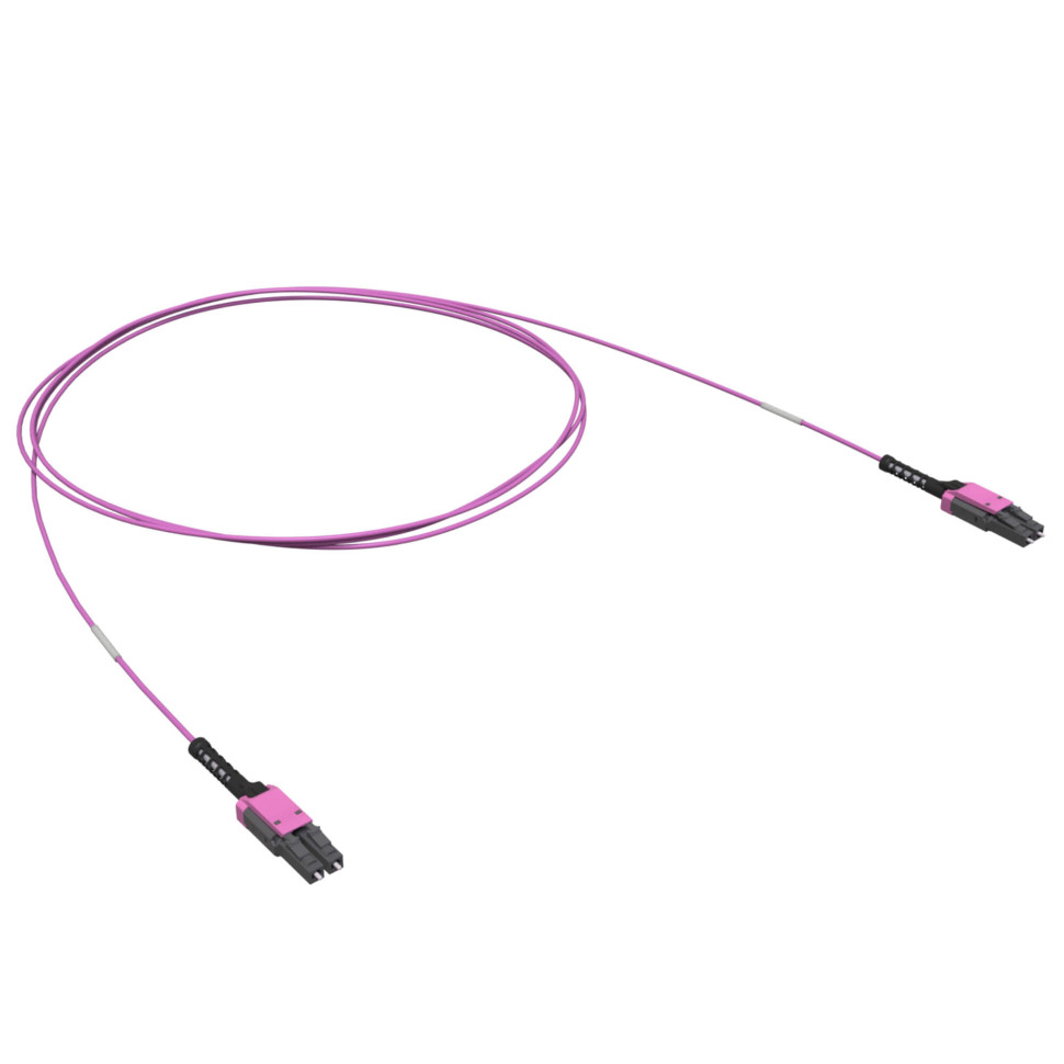 Патч-корд 2ОВ 50/125 OM4, LC Duplex Uniboot/LC Duplex Uniboot, 4м (RNPCUL4AB04) Патч-корд