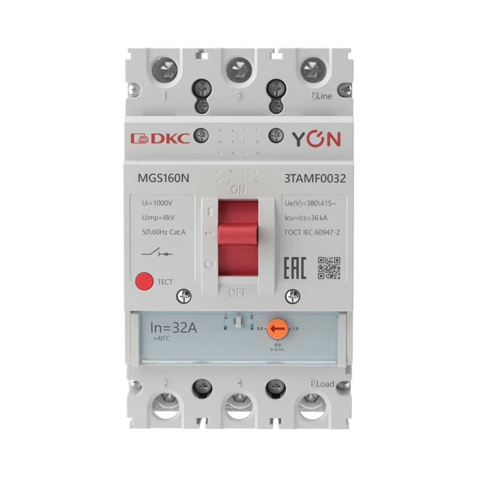 YON MGS160 3P 25,6-32A 36kA (MGS160N-3TAMF0032) Автоматический выключатель в литом корпусе
