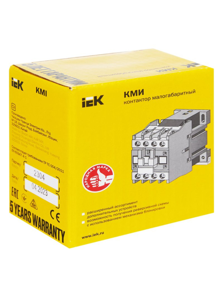 Контактор КМИ-10910 9А 230В/АС3 1NO (KKM11-009-230-10) Контактор