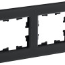 Рамка 2-местная РУ-2-2-Бр стекло черный RE BRITE (BR-M22-G-41-K02) Рамка 2-местная
