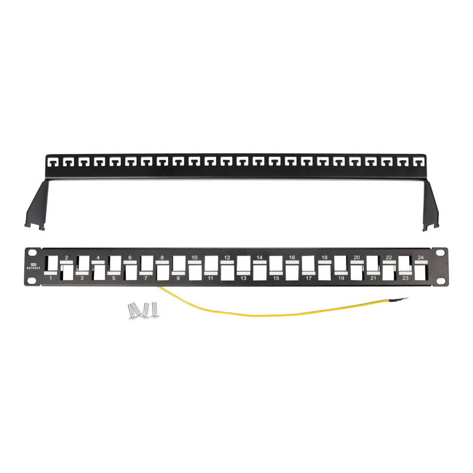 Коммутационная панель STP модульная (наборная), 24 порта, черный (DR-4100) Коммутационная панель