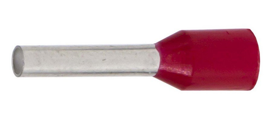 Наконечник-гильза НШВИ 1-12, красный (100 шт) (IF1-12RD) Наконечник-гильза с изолированным фланцем