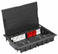 Люк - 24 модуля (12 розеток 45х45мм), антрацит (83012 CAT) Люк - 24 модуля