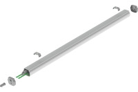 LUMIN 38 37Вт 4000К IP67 4300лм 1245х76х71 CRI80 milky сер. Светильник светодиодный накладной/подвесной