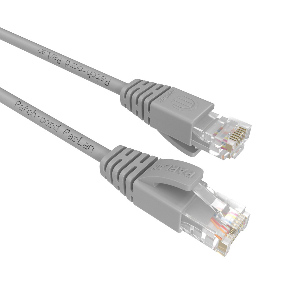 Patch-cord ParLan U/UTP Cat 5e ZH 4х2х0,60 Flex RJ45-RJ45 GY 50m серый (765893) Патч-корд UTP