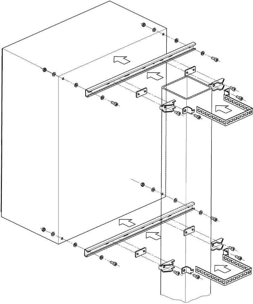 Крепление для ТШ на опору исп.2 Кронштейн столбовой