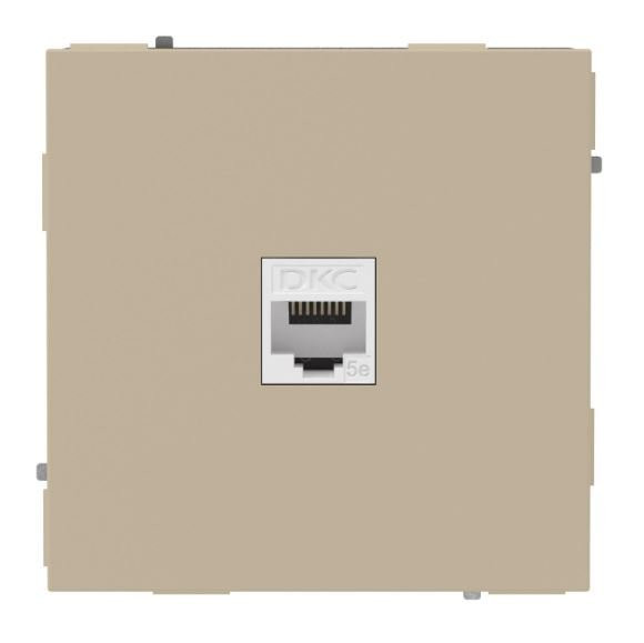 Розетка RJ-45 KANT 5E одинарная ванильный марципан (7015663) Розетка компьютерная без шторки