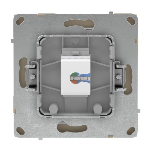 Розетка RJ-45 KANT 5E одинарная ванильный марципан (7015663) Розетка компьютерная без шторки