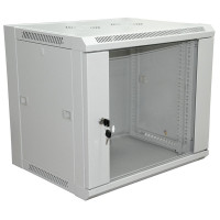 Шкаф настенный 19" 18U 600х450х964мм - передняя дверь стекло, боковые стенки съемные (разобранный) RAL 7035 REXANT PRO (04-2204) Шкаф телекоммуникационный 19" настенный 18U