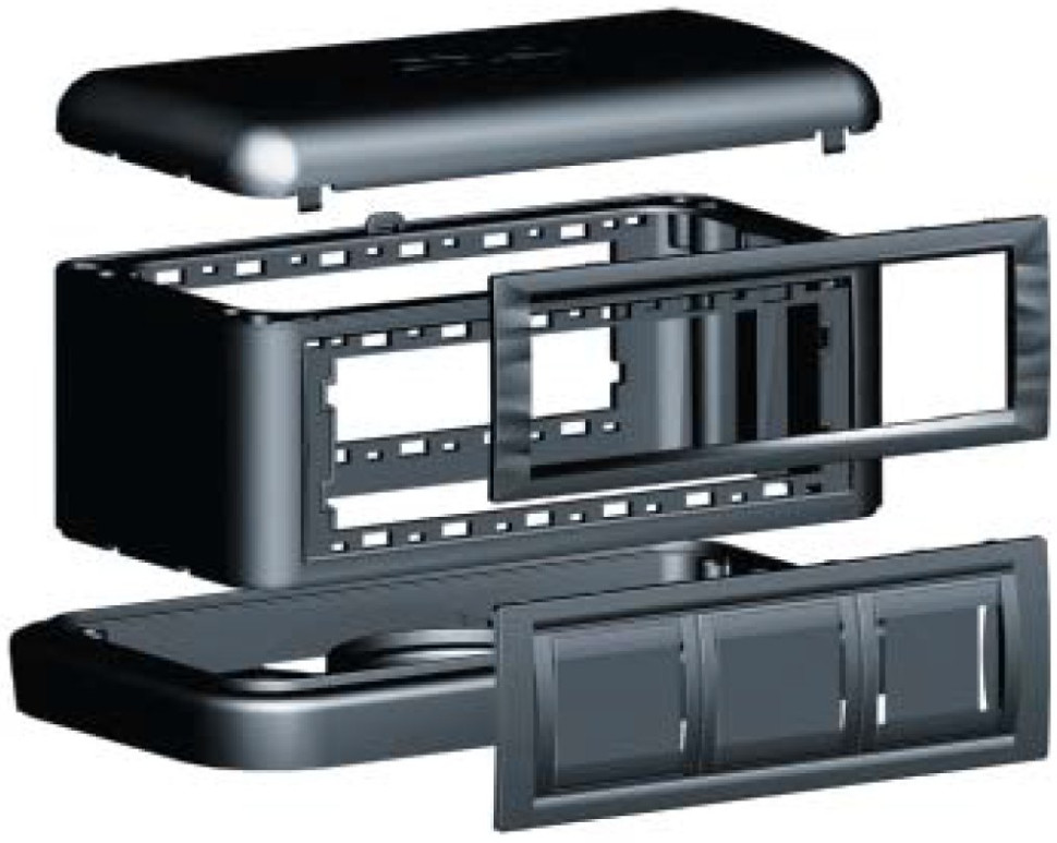 Напольная башенка BUS, 12 модулей, белая (09050) Башенка для напольного канала