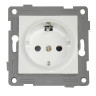 Розетка электрическая 2К+З, белый (201001) Розетка
