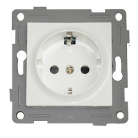 Розетка электрическая 2К+З, белый (201001) Розетка
