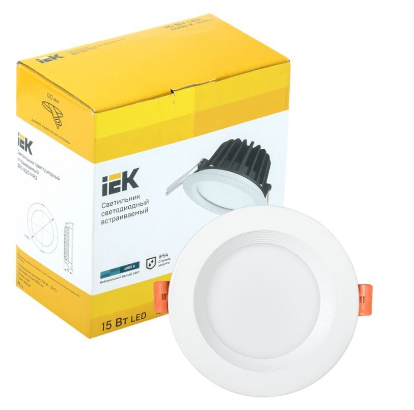 Светильник светодиодный ДВО 1820 PRO 15Вт 4000K круг белый (LDVO0-1820-15-4000-K01) Светильник