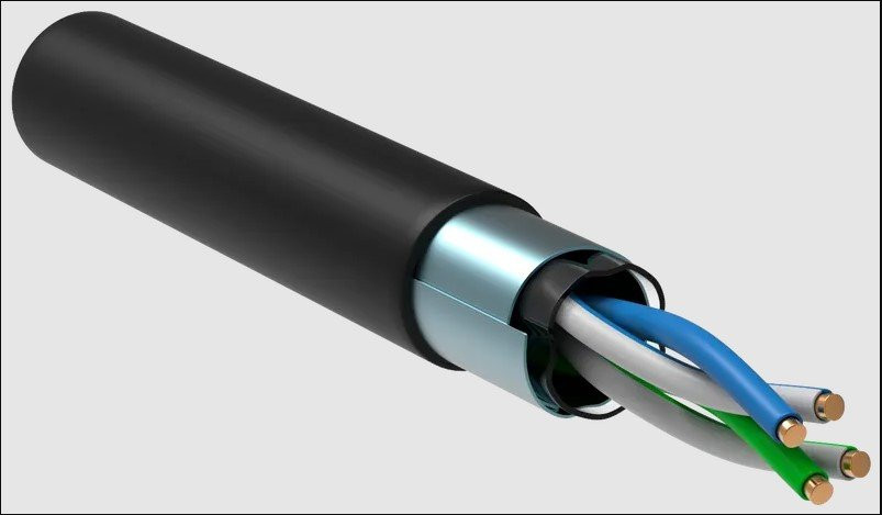 GENERICA U/UTP 5E 24AWG 2PR LDPE черный (BC3-C5E02-139-305-R-G) Кабель «витая пара» (LAN) для структурированных систем связи