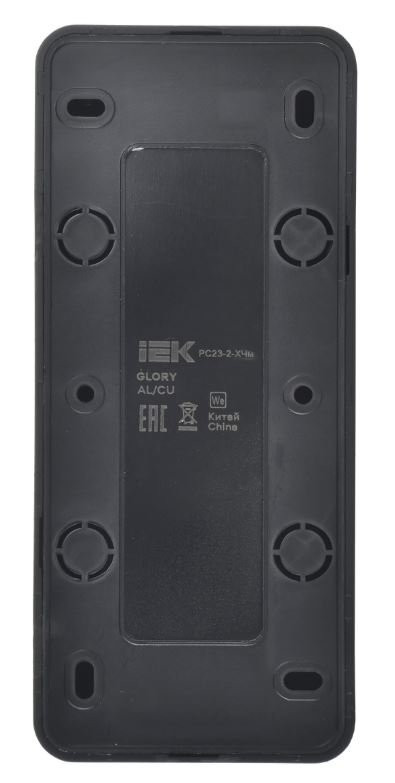 Розетка 3-местная GLORY РС23-2-ХЧм без заземления без защитных шторок открытой установки 10А, черный матовый (ERH30-K02M-10) Розетка