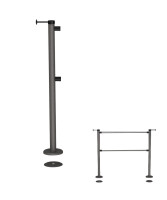 Ростов-Дон ОБ1/2-1 Стойка быстросъемная (с муфтами под горизонтальную перемычку D25мм)