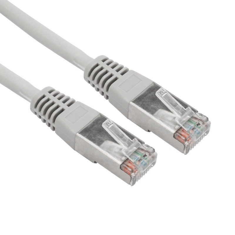 Патч-корд F/UTP, CAT 5e, RJ45-RJ45, 26AWG, LSZH, серый, 0,3м REXANT (02-0110-03) Патч-корд FTP