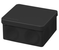 Распаячная коробка, двухкомпонентная, ОП 100х100х50 мм, IP66, 8 вх., черная TDM (SQ1401-2913) Распаячная коробка