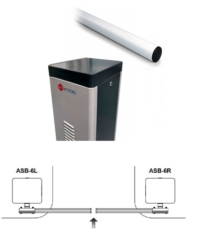 ASB-6L (с круглой стрелой 6,25 метра) Шлагбаум автоматический для левостороннего монтажа