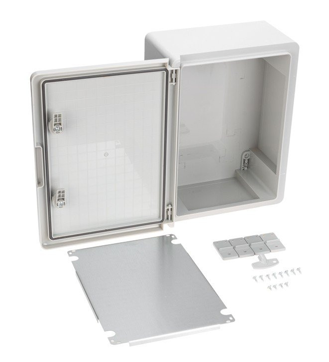 Корпус пластиковый ЩМПп с монтажной панелью 400х300х170мм, АБС, УХЛ1, IP65 REXANT (11-0402) Корпус пластиковый с монтажной платой