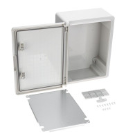 Корпус пластиковый ЩМПп с монтажной панелью 400х300х170мм, АБС, УХЛ1, IP65 REXANT (11-0402) Корпус пластиковый с монтажной платой