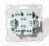 Переключатель двухклавишный, белый (201104) Переключатель