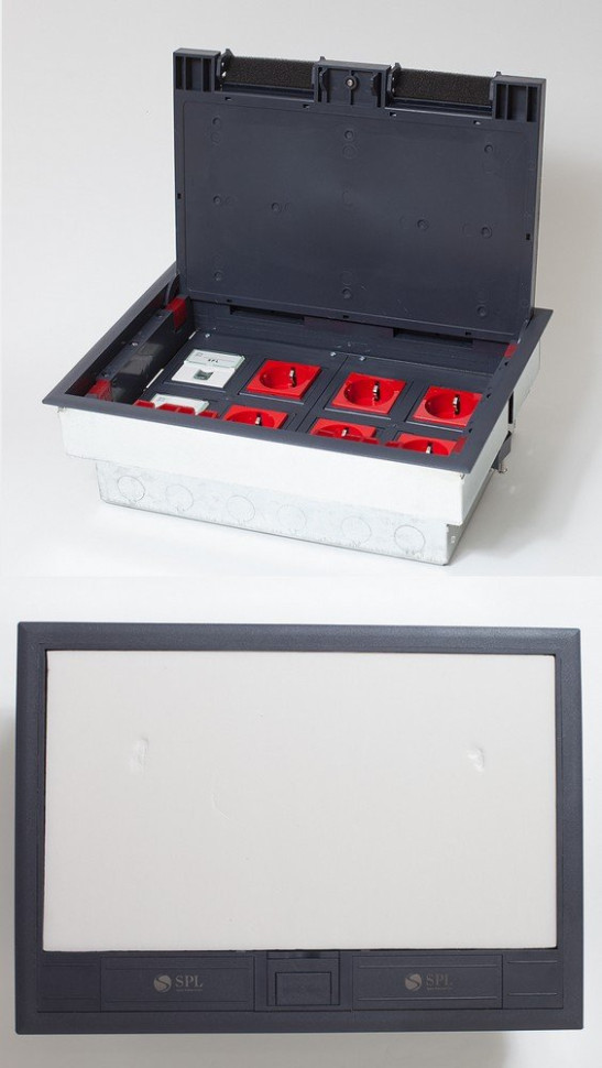 Люк на 8 постов (45х45), металл/пластик, с металлической коробкой, IP40 (300009) Люк