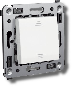 Инвертор одноклавишный в стену Avanti белое облако (4400123) Переключатель