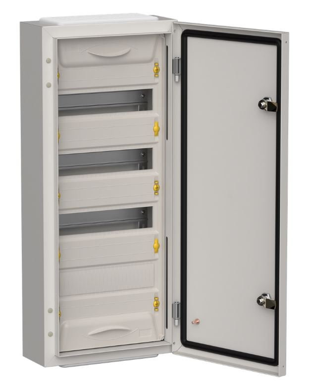 Корпус металлический TITAN 5 ЩРн-48 (1х48) 710х310х140 IP54 одна дверь серый (TI5-50-N-048-54-7035) Корпус металлический