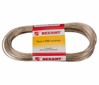 Трос стальной в ПВХ оплетке d=2,0 мм, прозрачный (20м)(09-5120) Трос стальной