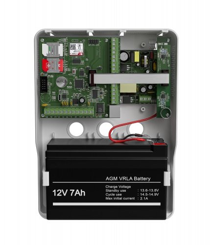 Mega v.3a в корпусе (под АКБ 1,2-7Ач с БРП 12V 2,5А) Панель охранная