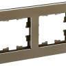 Рамка 2-местная РУ-2-1-Бр металл латунь RE BRITE (BR-M22-M-01-K49) Рамка 2-местная