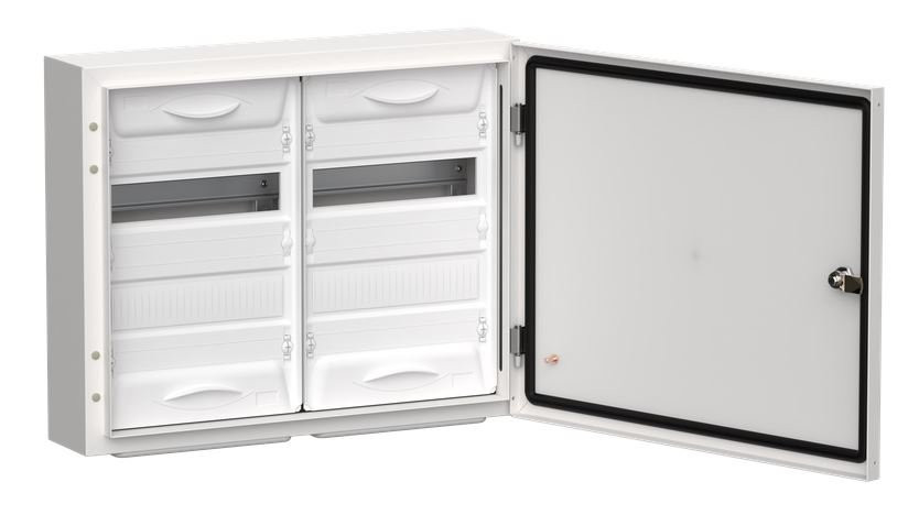 Корпус металлический TITAN 5 ЩРн-48 (2х24) 460х570х140 IP54 одна дверь белый (TI5-50-N-2х024-54) Корпус металлический