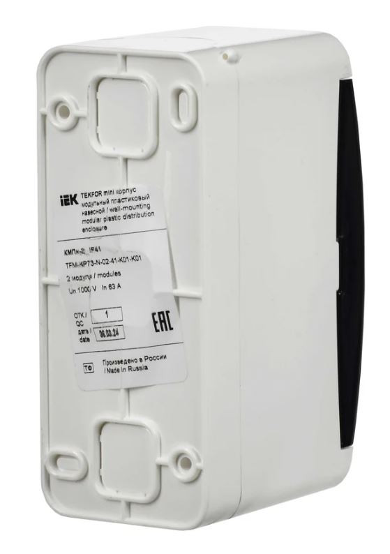 Корпус пластиковый навесной TEKFOR Mini КМПн-2 IP41 белый (TFM-KP73-N-02-41-K01-K01) Корпус пластиковый