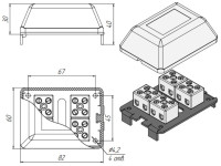 КМО "Аякс" 6К, тампер Коробка монтажная огнестойкая