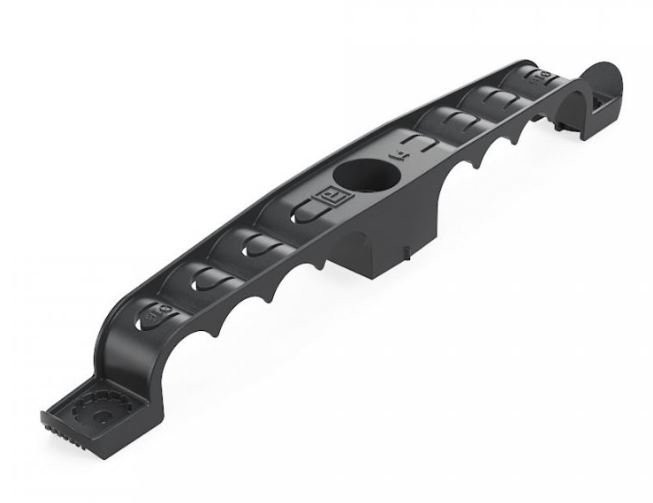 Держатель труб двусторонний на 8 мест чёрный d16 (PR13.03292) Держатель труб