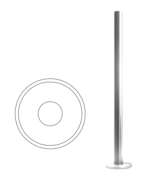 Стойка ограждения базовая без отверстий Стойка ограждения