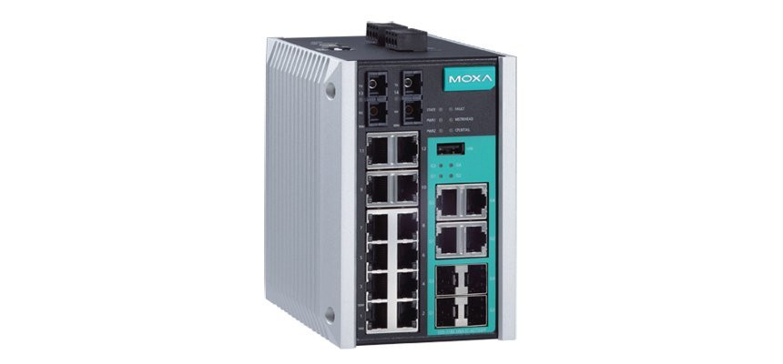 EDS-518E-MM-SC-4GTXSFP Управляемый коммутатор Gigabit Ethernet c портами 12х10/100BaseTX, 4х10/100/1000BaseT(X)