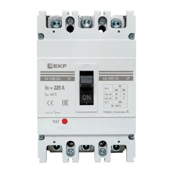 ВА-99М 250/225А 3P 35кА (mccb99-250-225m) Автоматический выключатель в литом корпусе
