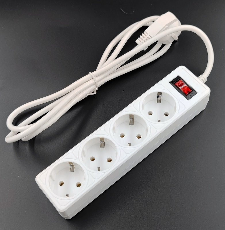 SP4W-530 GARDA Сетевой фильтр 4 розетки, 3м, белый