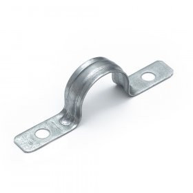 Скоба металлическая двухлапковая усиленная противопожарная СМДУ d21-22 мм отв. d 6,5 мм (100 шт) (PR13.02438) Скоба металлическая