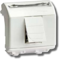 Розетка RJ-45 Brava 2 модуля белая (76450B) Розетка компьютерная с двумя разъёмами