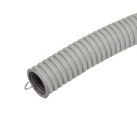 Труба ПВХ легкая серая D=32 (RuVinil) (13201) Труба гофрированная с протяжкой