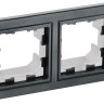 Рамка 2-местная РУ-2-БрЧ-44 черный BRITE (BR-M22-44-K02) Рамка 2-местная