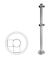 Стойка ограждения L-образная Стойка ограждения с муфтами