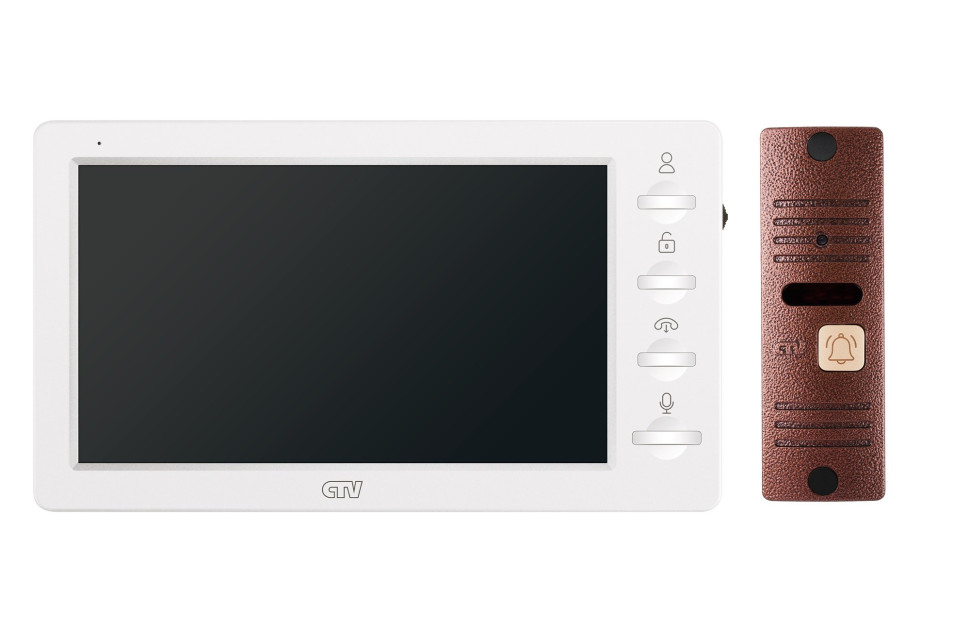 CTV-DP3702 Gamma (белый + бронза) Комплект видеодомофона