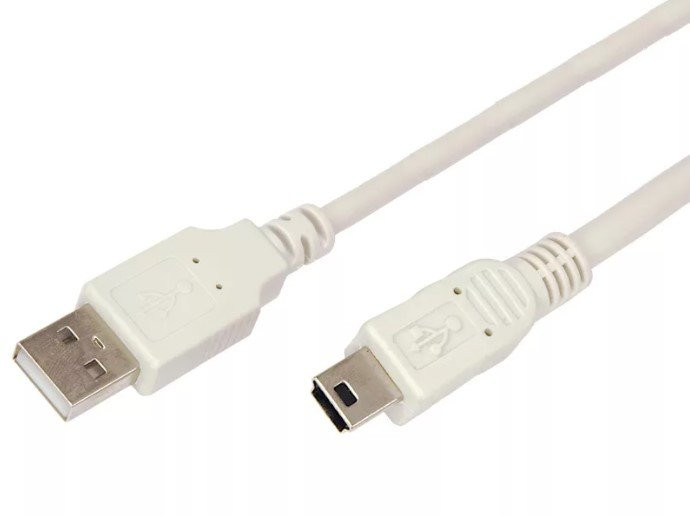 Кабель USB-A  -  mini USB, 1А, 1,8м, ПВХ, белый REXANT (18-1134) Кабель для программирования