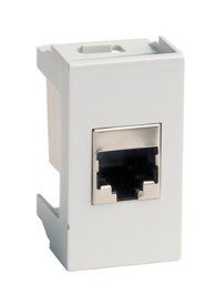 Розетка RJ-45 Viva 1 модуль серая (45138) Розетка компьютерная с одним разъёмом