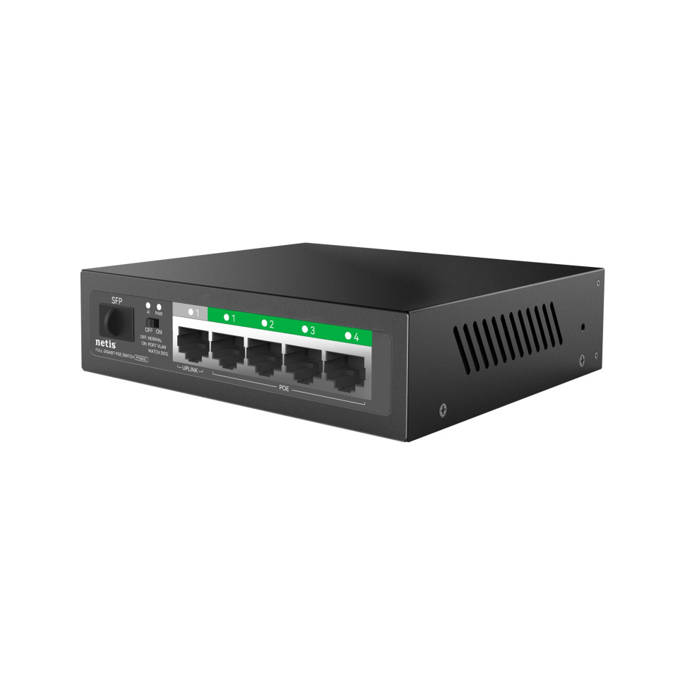 Netis P106GC Коммутатор сетевой PoE неуправляемый